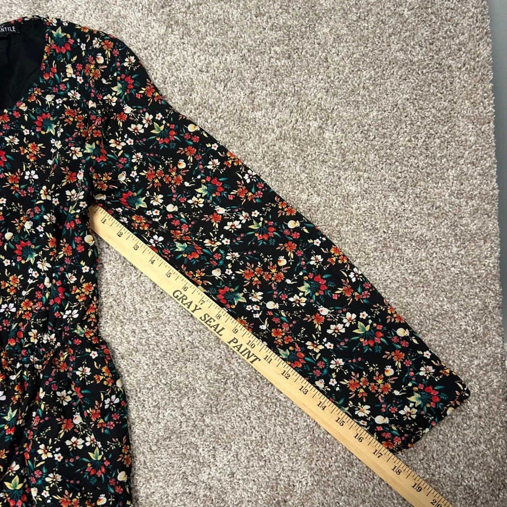 J.Crew Mercantile Floral Dress Women Size 8 Lined Long‎ Sleeve Preppy Business